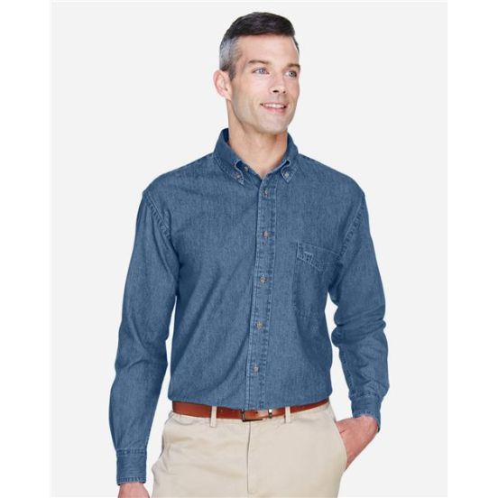 Harriton M550 Men's Denim Shirt