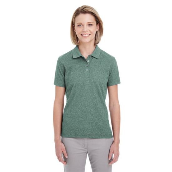 UltraClub UC100W Women's Heathered Pique Polo