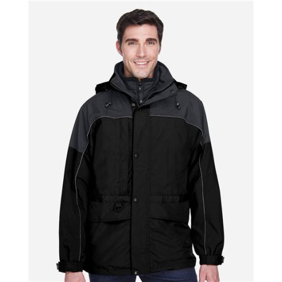 North End 88006 Men's 3-in-1 Two-Tone Parka