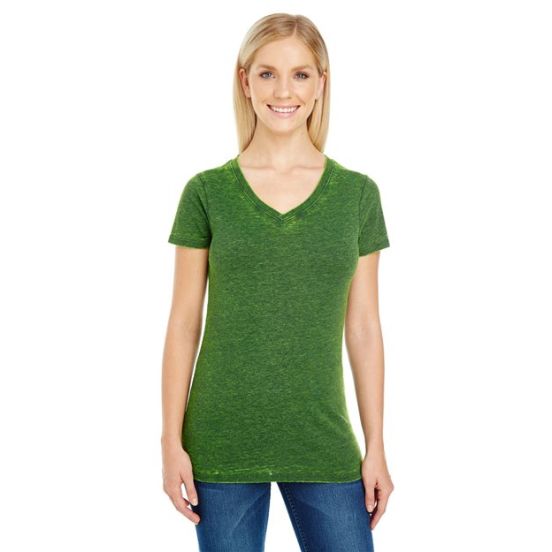 Threadfast Apparel 215B Women's Cross Dye V-Neck T-Shirt