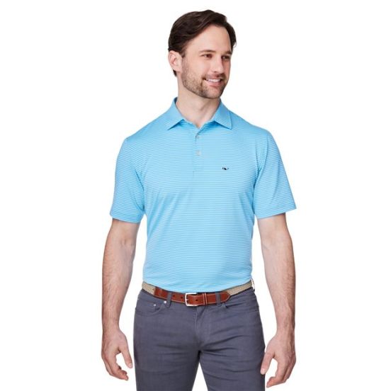 vineyard vines G012426 Men's Bradley Stripe Sankaty Polo