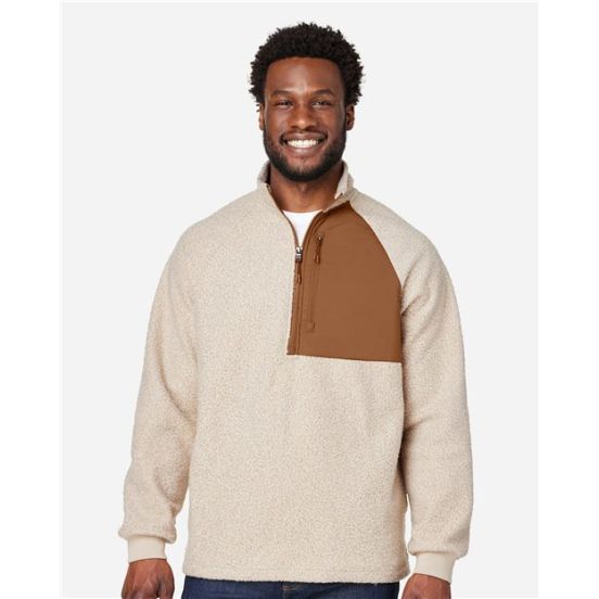 North End NE713 Men's Aura Sweater Fleece Quarter-Zip Pullover