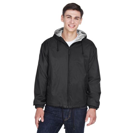 UltraClub 8915 Unisex Fleeced Lined Hooded Jacket