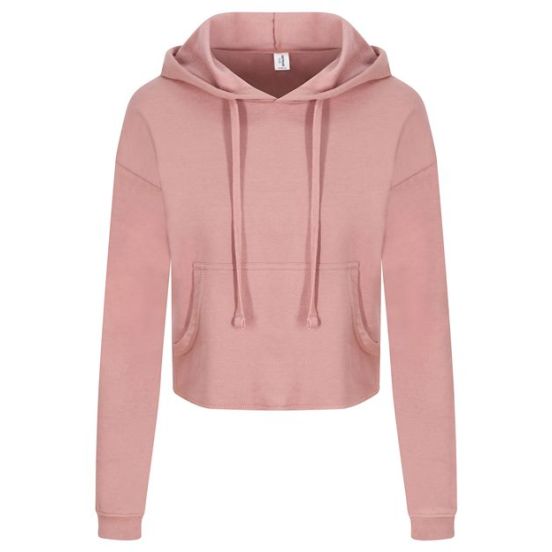 AWDis JHA016 Women's Girlie Cropped Hooded Fleece with Pocket