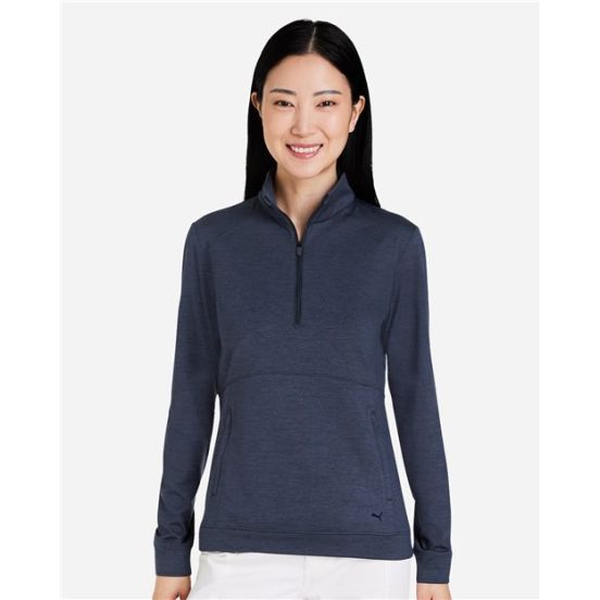 Puma Golf 535516 Women's Cloudspun Rockaway Quarter-Zip Pullover