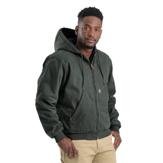 Berne Apparel HJ375T Men's Tall Heartland Washed Cotton Duck Hooded Jacket