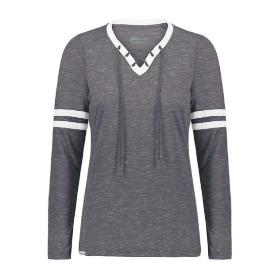 Holloway 223246 Women's Eco Revive™ Monterey Long Sleeve V-Neck T-Shirt