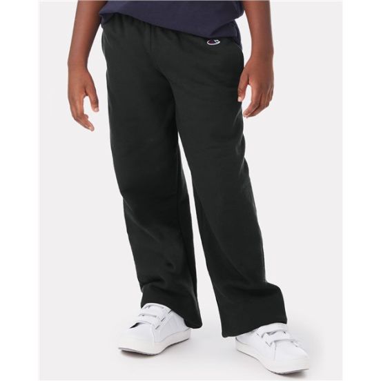 Champion P890 Youth Powerblend® Open-Bottom Sweatpants with Pockets