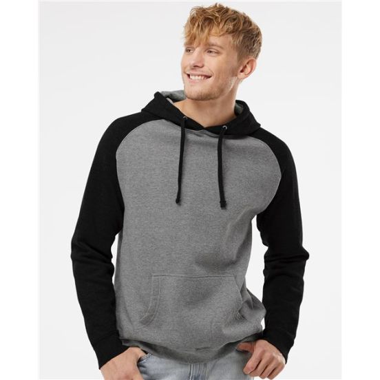 Independent Trading Co. IND40RP Unisex Raglan Hooded Sweatshirt