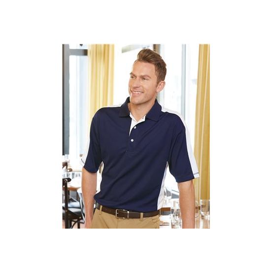 Sierra Pacific 0465 Men's Colorblocked Moisture Free Mesh Polo