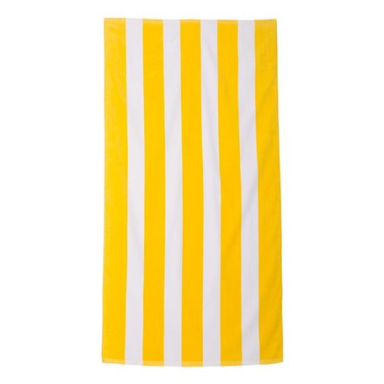 Carmel Towel Company C3060S Cabana Stripe Velour Beach Towel