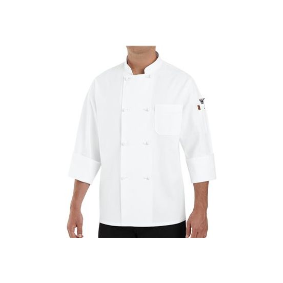 Chef Designs 0414 Eight Knot Button Chef Coat with Thermometer Pocket