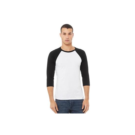 BELLA + CANVAS 3200 Unisex Three-Quarter Sleeve Baseball Tee