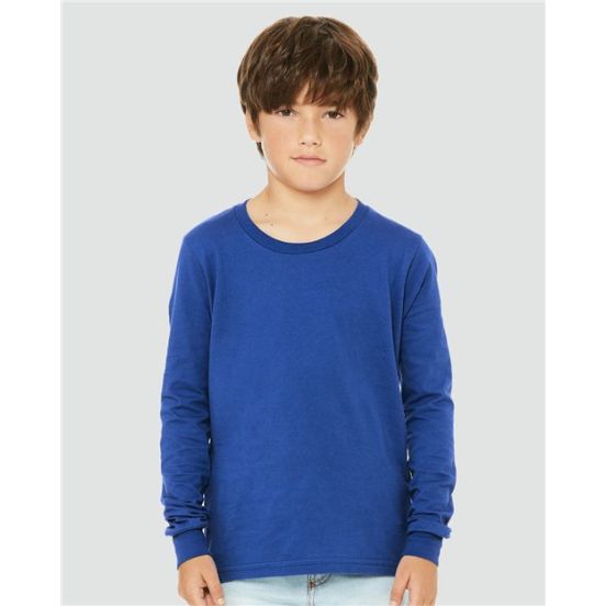 BELLA + CANVAS 3501Y Youth Jersey Long Sleeve Tee