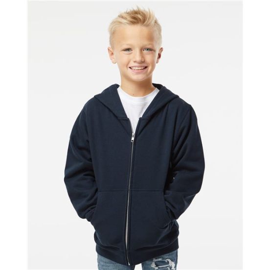 Independent Trading Co. SS4001YZ Youth Midweight Full-Zip Hooded Sweatshirt