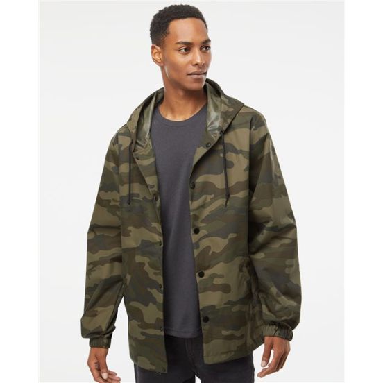 Independent Trading Co. EXP95NB Men's Water-Resistant Hooded Windbreaker