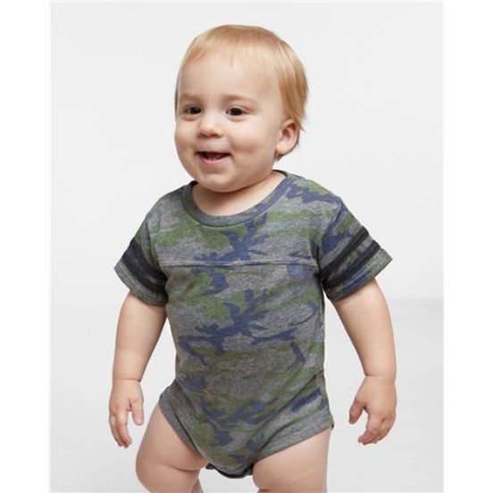 Rabbit Skins 4437 Infant Football Fine Jersey Bodysuit