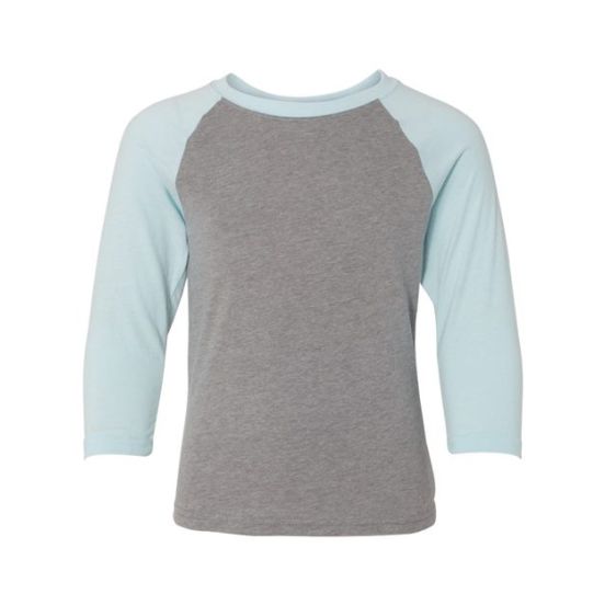 Next Level 3352 Youth CVC Three-Quarter Sleeve Raglan T-Shirt