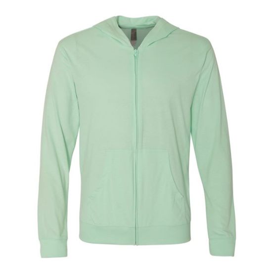 Next Level 6491 Unisex Sueded Long Sleeve Hooded Full Zip T-Shirt