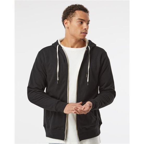 Independent Trading Co. EXP90SHZ Unisex Sherpa-Lined Hooded Sweatshirt