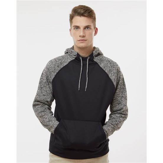 J. America 8612 Men's Colorblocked Cosmic Fleece Hooded Sweatshirt