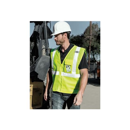 Kishigo 1532 Unisex Clear ID Vest with Zipper Closure
