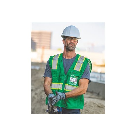 Kishigo B100-111 Unisex EV Series® Enhanced Visibility Multi-Pocket Mesh Vest