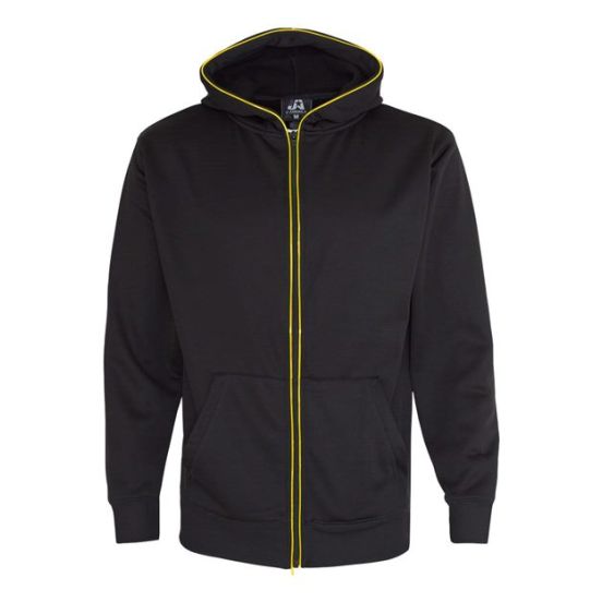 J. America 8668 Men's Glow Full-Zip Hooded Sweatshirt