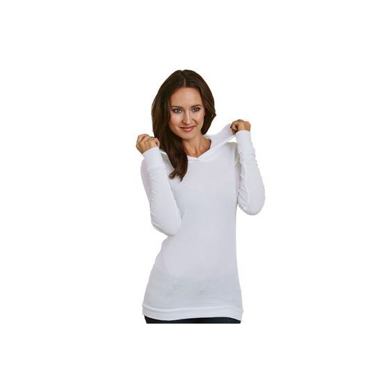 Bayside 3425 Women's USA-Made Soft Thermal Hooded T-Shirt
