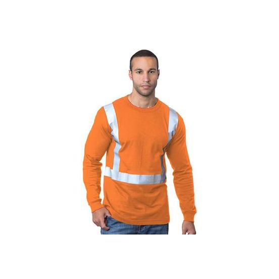 Bayside 3762 Men's USA-Made 50/50 Hi-Visibility Long Sleeve T-Shirt