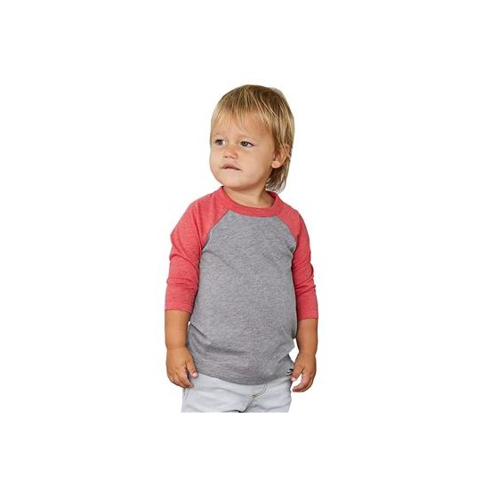 BELLA + CANVAS 3200T Toddler Three-Quarter Sleeve Baseball Tee