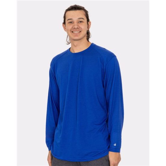 Badger 4944 Men's Triblend Performance Long Sleeve T-Shirt