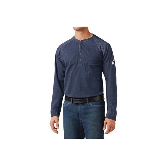 Bulwark QT20 Men's Long Sleeve Henley