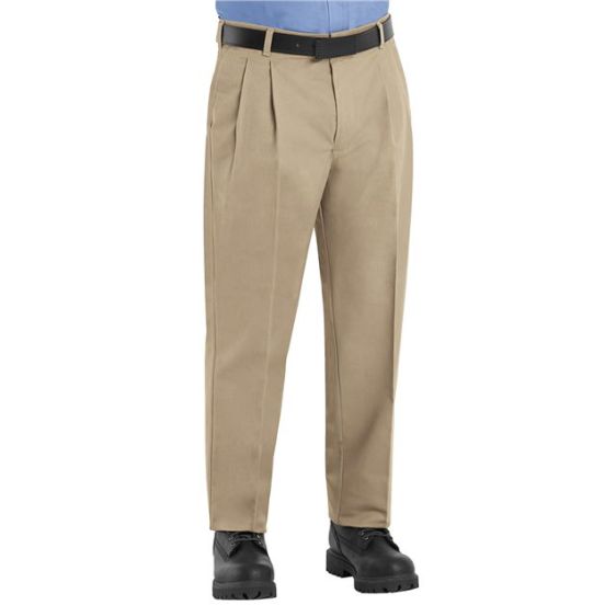 Red Kap PT38ODD Men's Odd-Extended Sizes Pleated Twill Slacks