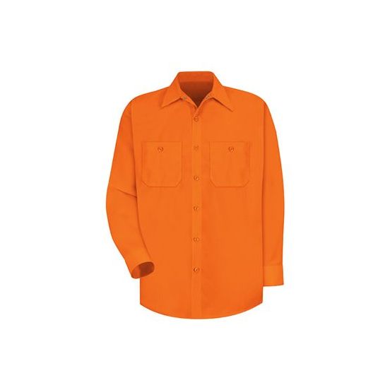Red Kap SS14T Men's Tall Enhanced Visibility Long Sleeve Work Shirt