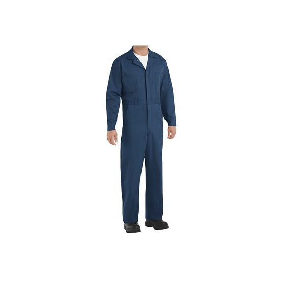 Red Kap CC16EXT Men's Extended Sizes Button-Front Cotton Coveral