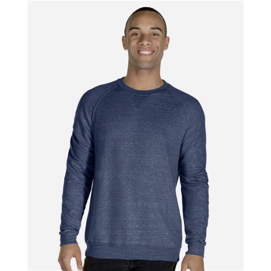 JERZEES 91MR Unisex Snow Heather French Terry Crewneck Sweatshirt