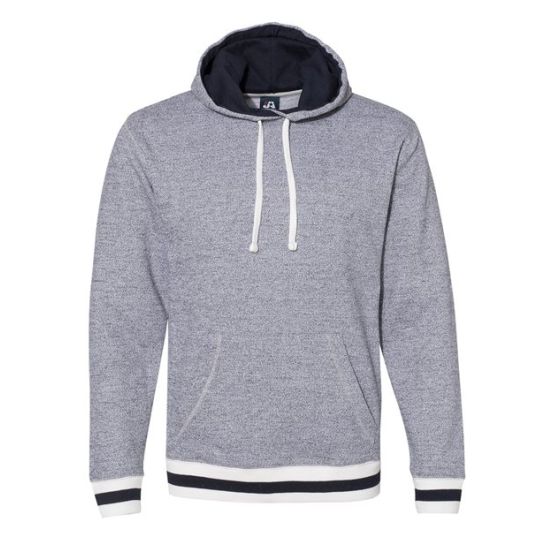 J. America 8701 Unisex Peppered Fleece Lapover Hooded Sweatshirt