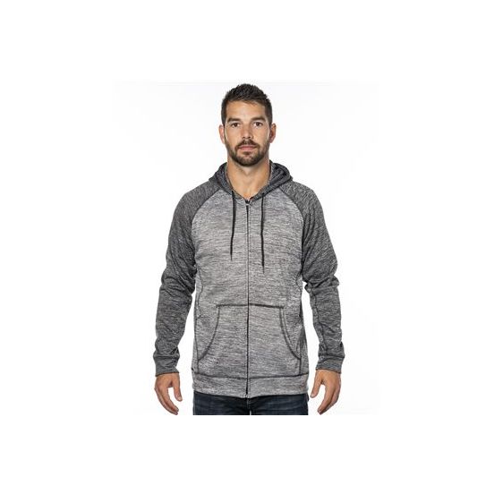Burnside 8660 Men's Performance Raglan Full-Zip Sweatshirt