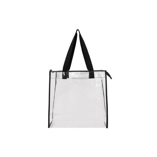 OAD OAD5006 OAD Clear Zippered Tote with Full Gusset