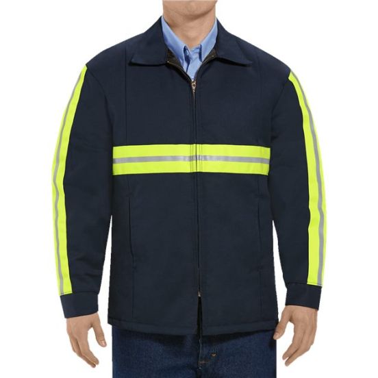 Red Kap JT50EN Men's Enhanced Visibility Perma-Lined Panel Jacket