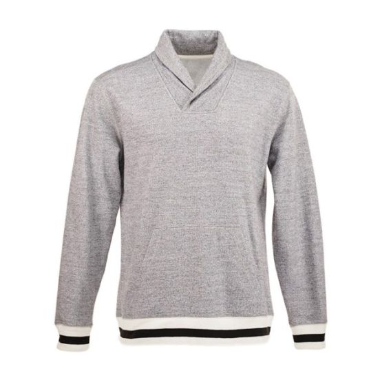 J. America 8704 Men's Peppered Fleece Shawl Collar Sweatshirt