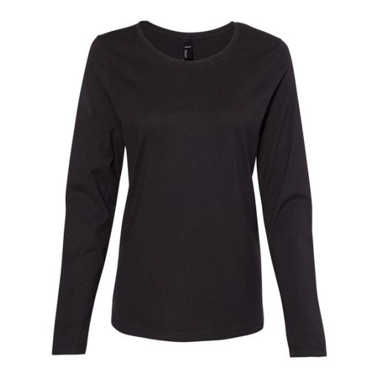Hanes S04LS Women's Perfect-T Long Sleeve Scoopneck T-Shirt