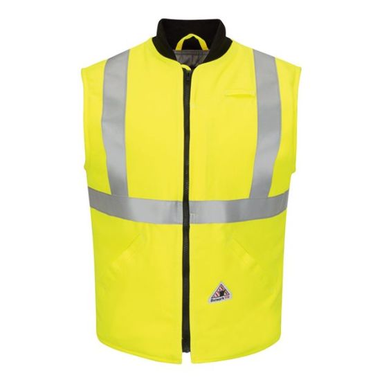 Bulwark VMS4HV Men's Hi Vis Insulated Vest with Reflective Trim - CoolTouch®2