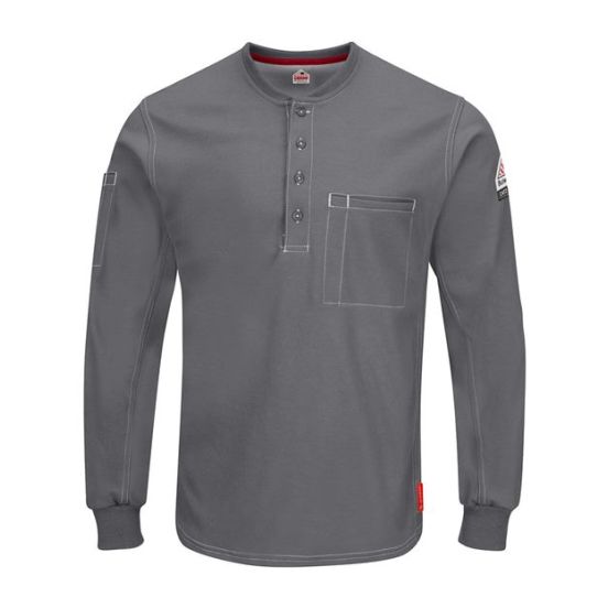 Bulwark QT40T Men's Tall iQ Series® Plus Long Sleeve Henley