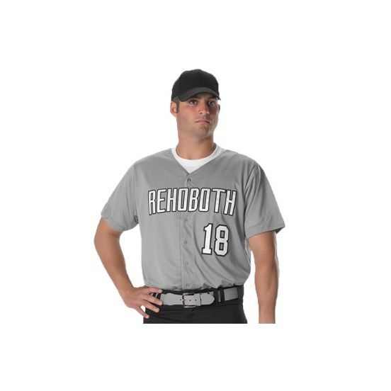 Alleson Athletic 52MBFJ Men's Full Button Lightweight Baseball Jersey