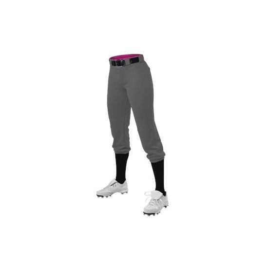 Alleson Athletic 615PSG Girls' Belted Speed Premium Fastpitch Pants