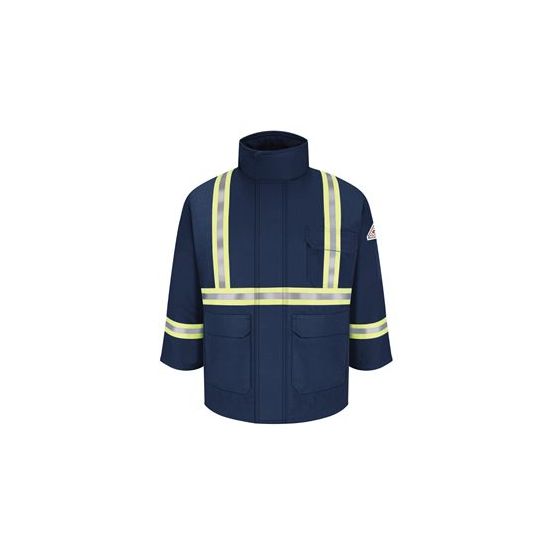 Bulwark JLPCL Men's Long Deluxe Parka With Reflective Trim - EXCEL FR® ComforTouch