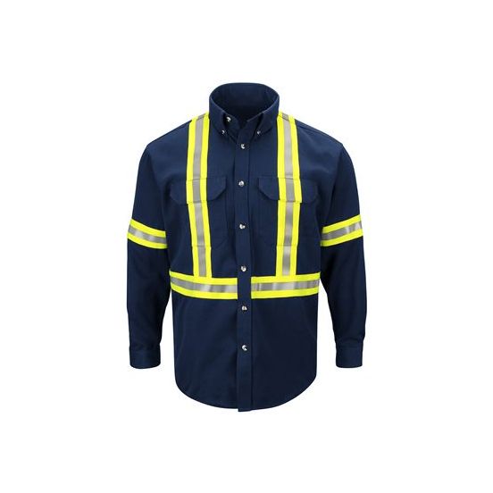 Bulwark SLUC Men's Dress Uniform Shirt with CSA reflective trim - EXCEL FR® ComforTouch