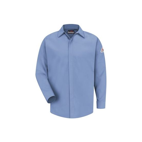 Bulwark SMS2T Men's Tall Concealed-Gripper Pocketless Long Sleeve Shirt - CoolTouch® 2